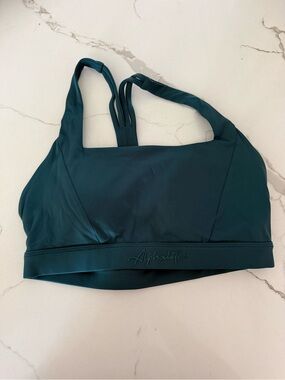 Alphalete Dark Teal Strappy Sports Bra